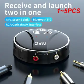 1 ~ 5ШТ Приемник-передатчик Стерео AUX3.5mm Разъем 2RCA Оптический беспроводной вызов громкой связи NFC Bluetooth5.0 Аудио