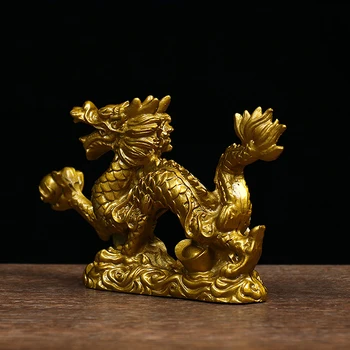 1 шт. Статуэтка Золотого дракона Китайского зодиака, статуэтка Двенадцати Золотых драконов, Статуэтка животных, статуэтки для украшения рабочего стола