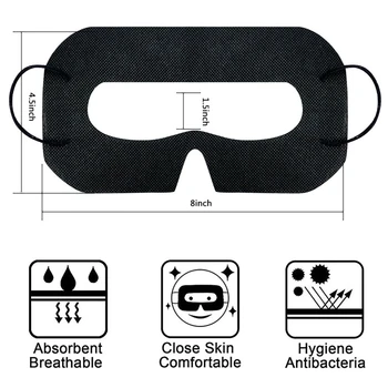 100 ШТ одноразовая маска, закрывающая глаза, маска для Oculus Quest, 2 чехла, накладки для использования в Experience Center, прямая поставка