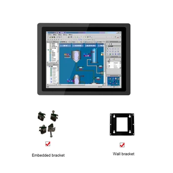 17-дюймовый Встраиваемый Промышленный Универсальный компьютер с емкостным сенсорным экраном Mini Tablet Panel PC с RS232 COM для Win10 Pro