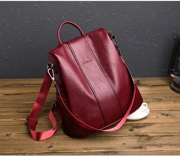 2023 Новый Ретро-противоугонный кожаный рюкзак Houlder Bag, вместительный рюкзак для путешествий на открытом воздухе, универсальная школьная сумка из мягкой кожи