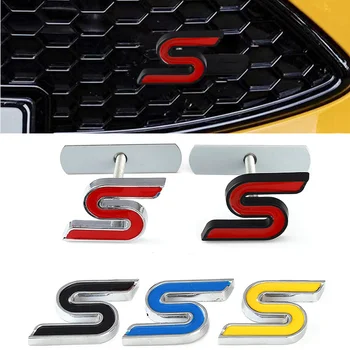 3D Металлический Логотип S Передняя Решетка Эмблема Значок Наклейки На Задний Багажник Автомобиля Для Ford Focus Fiesta Escape Ecosport Kuga Mondeo Аксессуары