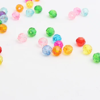 50шт 6 мм Многоцветные Пластиковые бусины круглой формы, колпачки для изготовления ювелирных изделий, принадлежности, подвески, Ожерелья, Браслеты, Аксессуары