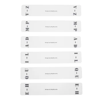 6 Шт Этикетки Для сортировки записей Органайзер для карточек Категория индекса CD Горизонтальные Разделители Белого цвета для