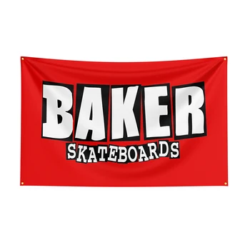 90x150 см Флаг Бейкера Баннер для скейтбордов с принтом из полиэстера для декора 1