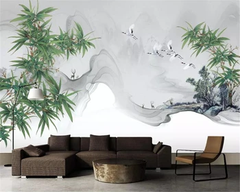 Beibehang 3D обои гостиная спальня фрески современная Новая китайская бамбуковая художественная концепция чернильный пейзаж ТВ настенные обои