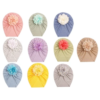 L5YF, Цветочная повязка на голову, Дышащая Шапочка, легкая шапочка для маленьких девочек, младенцев и малышей