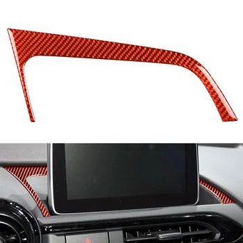 LHD Красное углеродное волокно, приборная панель автомобиля, GPS Навигационный дисплей, Базовая крышка, Украшение для Mazda MX-5 Miata 2016 2017 2018 2019 2020