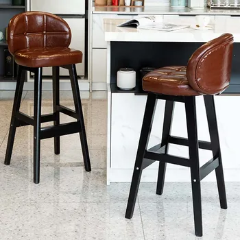 Nordic Bar Высокий стул Табурет Роскошный Черный Винтажный Высокий Стул Табурет Для Бистро Удобные Sillas Para Comedor Современная Мебель