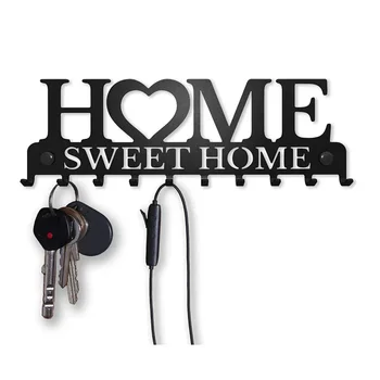 Sweet Home Черный Металлический Балкон, Настенная Вешалка для одежды, Держатель для ключей, Кухонный Органайзер, Крючки для ванной Комнаты, Вешалки для хранения