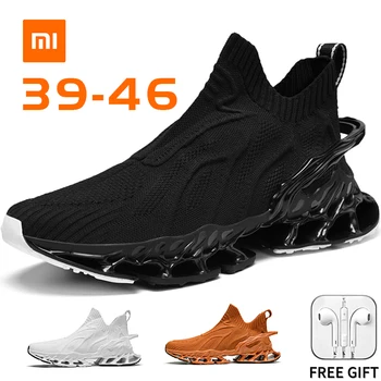 Xiaomi Youpin Casual Sneakers for Men Shoe Flying Weaving Breathable Soft Shoe for Men Size 39-46 Повседневные кроссовки мужские