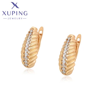 Xuping Ювелирные изделия Новое поступление Модные Серьги из листового золота для женщин Подарок девушке A00908650