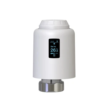 Zigbee 3.0 Tuya TRV Умный термостатический клапан радиатора, программируемый контроллер температуры Wi-Fi для Alexa Google Home Прочный