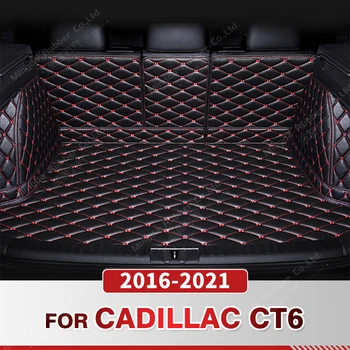 Автоматический коврик для багажника с полным покрытием для Cadillac CT6 2016-2021 20 19 18 17, Накладка для багажника, Аксессуары для защиты грузового салона