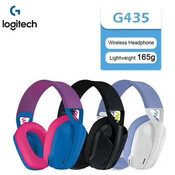 Беспроводная игровая гарнитура Logitech G435 LIGHTSPEED Bluetooth с объемным звуком, наушники-вкладыши для игр на ПК, ноутбуках и музыки