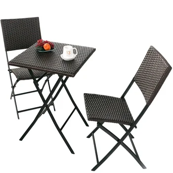 Бистро-набор из складного садового стола и стульев из 3 предметов