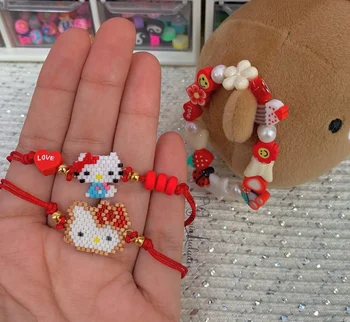 Браслет ручной работы с милыми животными для женщин, подарок, мексиканские модные браслеты, ювелирные изделия