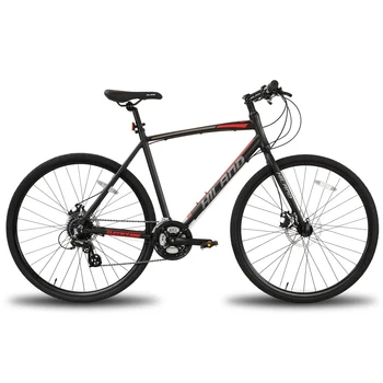 Гибридный велосипед Hiland Road со склада в США, алюминиевая рама, дисковый тормоз, колеса 700C, велосипеды с 24 скоростями, 24 скорости