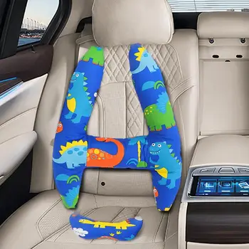 Детская дорожная подушка H-образной формы для поддержки головы во время сна в автомобиле для взрослых Подушка безопасности автокресла для шеи Подушка для поддержки шеи в автомобиле