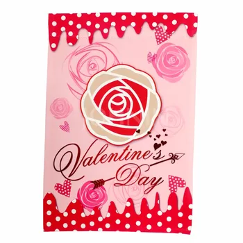 Джонин собственный дизайн Декоративное Сердце Трио Любовь Красно Розовый Садовый флаг на День Святого Валентина