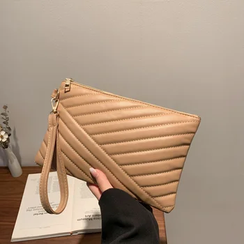 Женская сумка-напульсник, стильная женская кожаная сумка-конверт для покупок, путешествий, портативная Маленькая сумочка, Клатч-кошелек