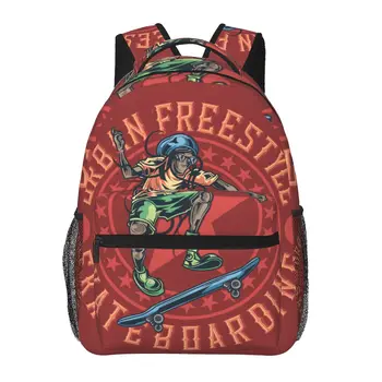 Женский рюкзак, иллюстрация для скейтборда, школьная сумка для мужчин, Женская дорожная сумка, повседневный школьный рюкзак