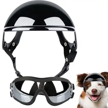 Защита глаз для собак Регулируемый дышащий головной убор для домашних животных с защитными очками Для маленьких Средних и крупных собак Защитные очки для мотоцикла Переносные