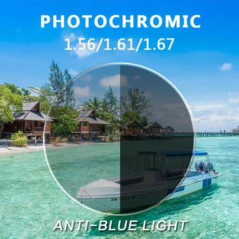 Качественные фотохромные оптические линзы 1.56 1.61 1.67 CR-39 Линзы для очков из смолы, линзы для солнцезащитных очков от близорукости
