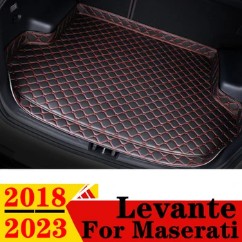 Коврик в багажник автомобиля для Maserati Levante 2018 19-2023 Водонепроницаемая Задняя крышка багажника с высокими бортами, Ковровая дорожка, Аксессуары для хвоста, Подкладка для багажника