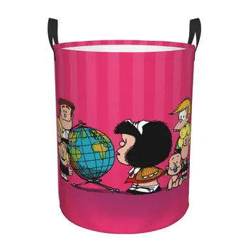 Корзина для белья Mafalda с рисунком Каваи, Складное Большое Ведро для хранения одежды, детская корзина