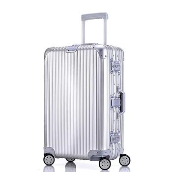 Корпус тележки из алюминиево-магниевого сплава, Универсальное колесо, 20-дюймовый багаж для посадки, Набор инструментов для косметического металлического багажа большой емкости.