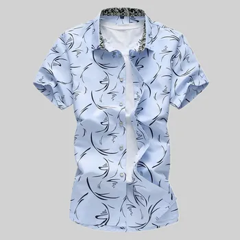 Летние мужские рубашки 2024 года С 3D цветочным принтом, рубашка с коротким рукавом, блузка, Повседневная мода, Топы Aloha, футболки Оверсайз, Мужская одежда