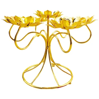Металлический держатель в форме Лотоса Свадебный металлический подсвечник Tealight Держатель в форме цветка