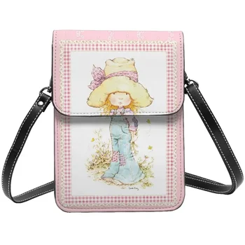 Милая Мультяшная Кожаная Сумочка для мобильного телефона с Сарой Кей, Аксессуары для модной мини-сумки на плечо для девочек, прочный футляр для карт