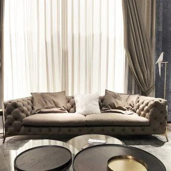 Минималистский диван, диван для гостиной, тканевый диван большого размера, современный простой и роскошный скандинавский диван