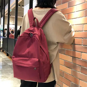 Модный женский рюкзак, однотонная сумка через плечо, школьная сумка для девочек-подростков, детские рюкзаки, дорожная сумка, прямая поставка 40 # 8
