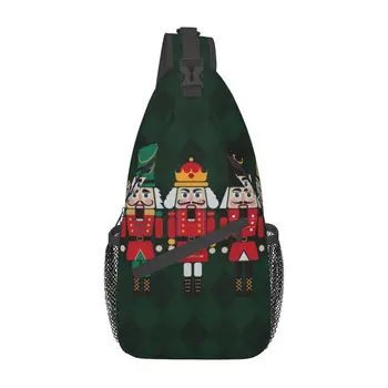 Модный рюкзак через плечо Слинг Щелкунчики, Мультяшный Рождественский Щелкунчик, Игрушечный солдатик, сумки на плечо для кемпинга, езды на велосипеде