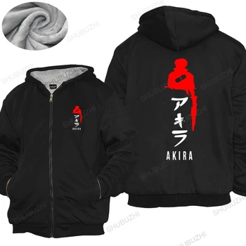 мужское брендовое теплое пальто мужские подарочные топы Akira Kaneda red and black art аниме манга мужские толстовки топ подарок Мужской толстый капюшон с длинным рукавом