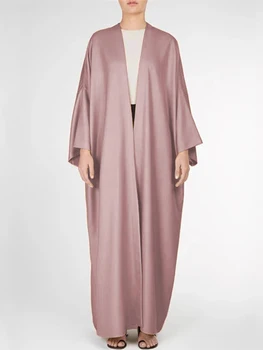 Мусульманский Рамадан Ид Женщины Сплошной Большой Размер Повседневное Свободное Открытое Кимоно Абая Джалабият Марокканский Саудовский Кафтан Исламская Одежда