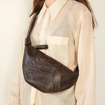 Нагрудная сумка Сумка для пельменей в форме рога Роскошный дизайнер 2023 года, индивидуальность, Модная Высококачественная сумка через плечо для женщин