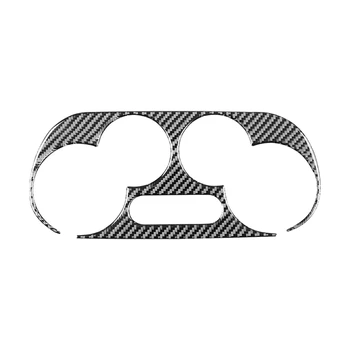 Накладка на крышку воздуховода центрального управления автомобиля Наклейка на накладку воздуховода для Fiat 500 2012-2015 из мягкого углеродного волокна