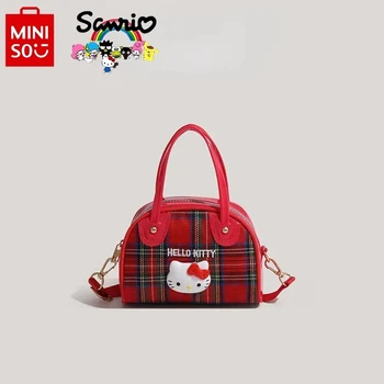 Новая женская сумка Miniso Hello Kitty, модная и высококачественная женская сумка через плечо, мини-сумка для телефона премиум-класса для хранения.