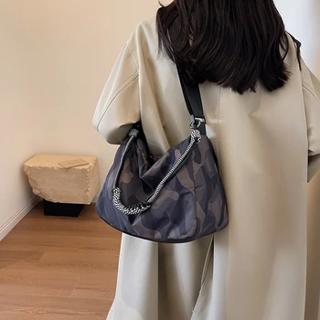 Новая женская сумка, осенне-зимняя модная повседневная сумка через плечо, универсальная сумка через плечо большой емкости, трендовая сумка для покупок