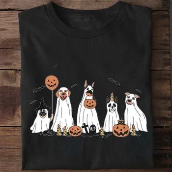 Новая собака, подарок на Хэллоуин для семьи, футболка Унисекс S-2345XL BC3646