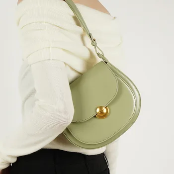 Новое поступление, Роскошная дизайнерская женская сумка-слинг для ежедневных поездок на работу, модная сумка через плечо из воловьей кожи, модная сумка через плечо из натуральной кожи
