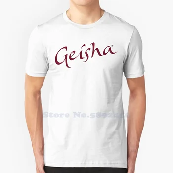 Повседневная футболка с логотипом Geisha, футболки с рисунком высшего качества из 100% хлопка