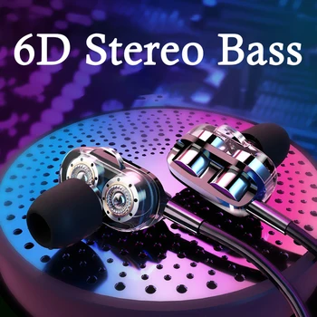 Проводные наушники TWS Stereo 3,5 мм, универсальные наушники-вкладыши, мощные басы с двойным приводом, проводные стереонаушники, спортивные игровые гарнитуры с микрофоном