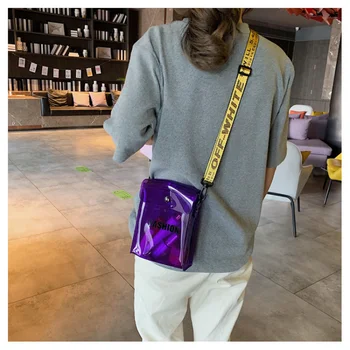 Прозрачная сумка через плечо с новыми буквами Стильный пластиковый желейный чехол для телефона для мальчиков и девочек среднего и молодого возраста