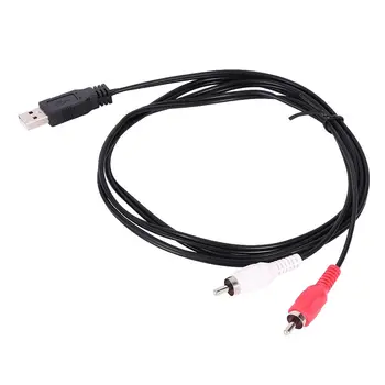 Прочный черный кабель USB-RCA с разъемом USB A для преобразования AV-кабеля в видеоадаптер Аудио