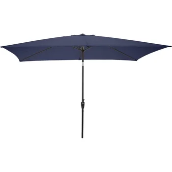 Прямоугольный зонт для патио, цвет темно-синий Tiki, Бесплатная доставка, зонт-транспортир, зонты для патио и подставки, зонт для пляжа